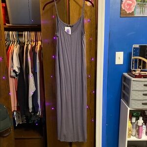 Gray and Purple Maxi Slip Dress